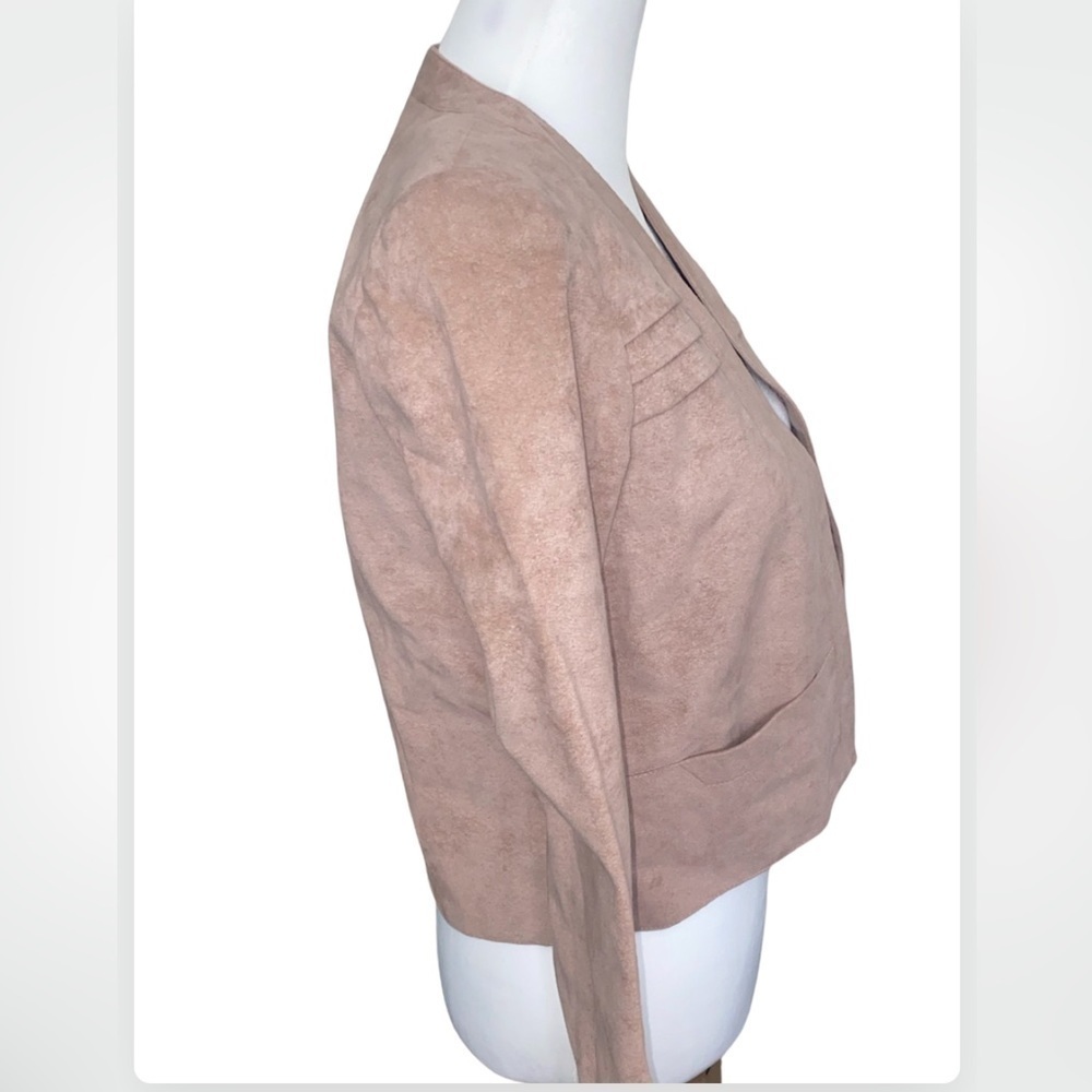Vintage Samuel Robert by Peter Hatsi Androu Blush Pink Suede Like Blazer Jacket - Picture 8 of 12
